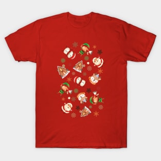 Happy holidays, snowaman, snow, reindeer, Merry Christmas, santa claus, rudolf T-Shirt